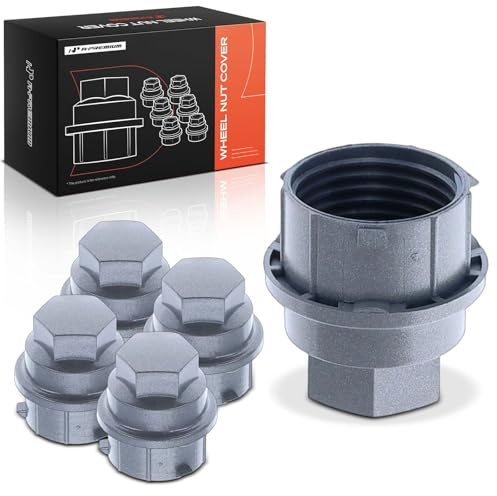 A-Premium 5-Pack 24mm Wheel Lug Nut Covers Compatible with Chevrolet Equinox, Malibu, Impala, Camaro, Corvette, Volt, HHR, Cobalt, Cavalier, Impala Limited, Lumina, Monte Carlo & Buick Lucerne