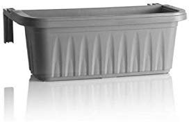 Bama Balcone Regolabile con Serbatoio d'Acqua, 50 cm, Grigio