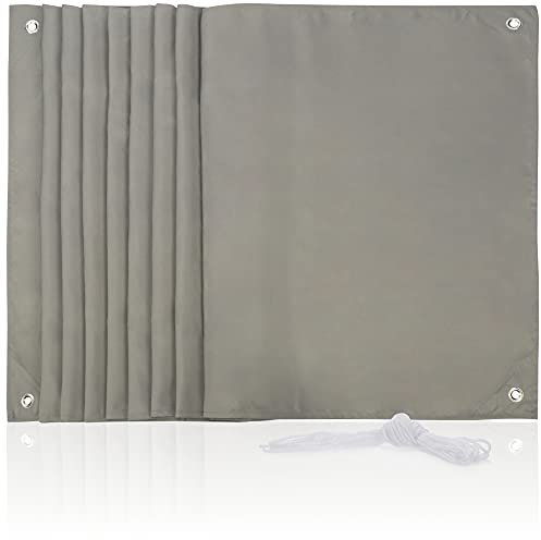 com-four® Pantalla Opaca de privacidad para Balcones - Envoltura para Balcones con cordón para Sujetar - protección contra - Gris Claro/Beige [la selección varía] (1 Pieza - 440 x 71 cm - Brillante)
