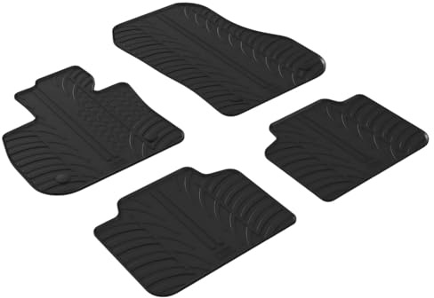 Gledring Satz Gummimatten kompatibel mit BMW X1 (U11) exkl. Plug-in-Hybrid 2022- (T Profil 4-teilig + Montage-clips)