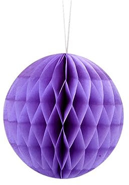 Lanterna a sfera di carta a nido d'ape Matrimonio Decorazione di compleanno per bambini Doccia Palla a nido d'ape Decorazione a sfera di fiori-Viola,8 pollici