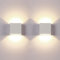 VOLTIX Set di 2 Applique da Parete LED per Interni, 12W Bianco Naturale, Lampada da Parete Moderna, Illuminazione per Soggiorno, Camera da Letto, Corridoio (Luce Naturale-4000K)