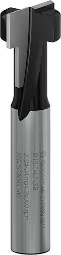 Bosch 1x PRO Överfrässtål nyckelhål (för Mjukt trä, Hårt trä, Ø 8,6 mm, Professional Tillbehör Handöverfräs, Kantfräs)