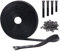 GripZz Fascette Fermacavi 5m x 2cm con 25 Fibbie, fascette cavi riutilizzabili, fascette con strappo Nero Cinghie e Nastro Adesivo a Strappo per Organizzare Cavi, Zaino, Tubi Flessibili