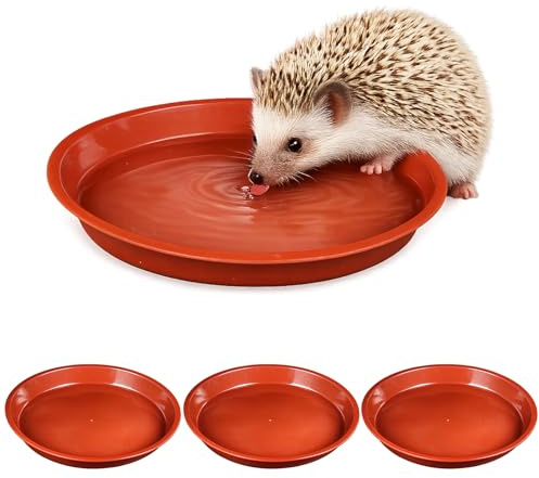 4Pcs hedgehog Feeding Station, Guinea Pig Food Bowl with Hedgehog Houses for Outdoor Wildlife Gardens