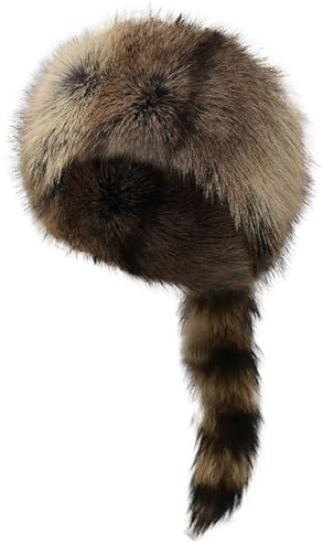 Dam fuskpäls hatt, kostym, hatt för, plysch, ljusbrun, svanskeps, bomullsmössa, män, kaffe, one size