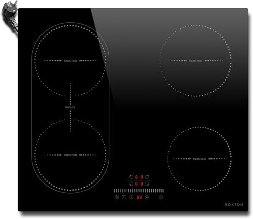 Noxton Induction Hob 4 Zone Built-in Induction Hob 60cm with Safe Lock, Timer,2800W, 220V-240V