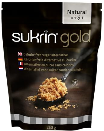 Sukrin Gold Alternative à l'édulcorant naturel entièrement hypocalorique au sucre brun 250 g