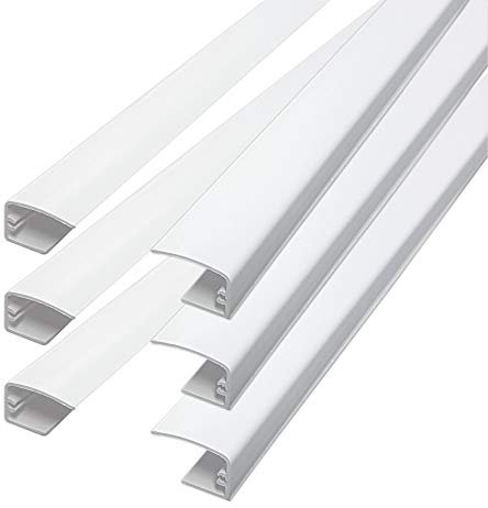 Victoria M. Führungsschienen-Set für Tenebra Verdunkelungsrollo & Thermorollo, Rollo-Zubehör, Kunststoff, 6 Stück à 80 cm, Weiß