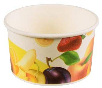tradingbay24 Eisbecher, Pappe rund 150 ml Ø 8,6 cm, 5,2 cm tbU90236 EIS-Schale Dessertschalen Früchte-Dekor, 1000 Stück