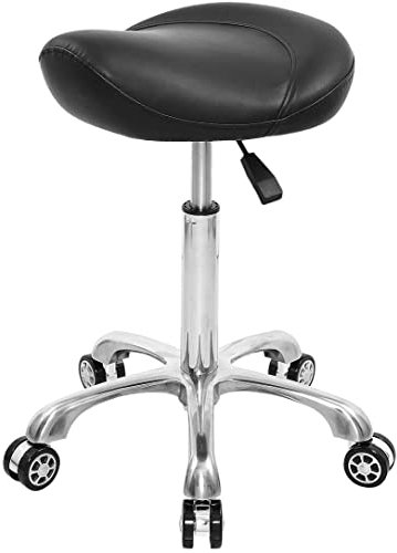 Nazalus Sattelhocker, strapazierfähig (158,8 kg), hydraulischer Drehgelenk, Verstellbarer Hocker für Salon, Spa, Schönheitsmassage, Zahnklinik, Zuhause, Büro…