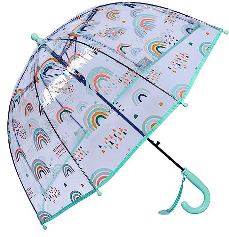 Juleeze Kinderregenschirm Ø 50 cm Transparant Kunststoff Regenbogen