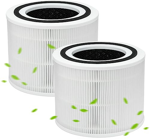 BAMBOOST 2-Pack Replacement Compatible with LEVOIT Core 300/300s/p350 Air Purifier Part Number Core 300-RF,3-in-1 HEPA Filters