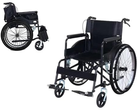 Foldable Wheelchair Lightweight 14 KG Folding Self Propelled Wheelchair Mobility Chair Foldable Footrest Double Break