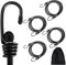 4 x 40 (100CM) Bungee Cords With Hooks Heavy Duty Outdoor Elastic Bungee Straps Multi-Purpose Elastic Bungee Straps for Luggage Straps for Caravan Camping RVs Trunks Luggage Racks