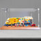 Transparent Acrylic Display Case,for Lego 60440 Yellow Transport Truck Model ，Clear Box,Storage Box,Display Box,Compatible with 60440 Model. (Display Box only) (Wood Grain Base)