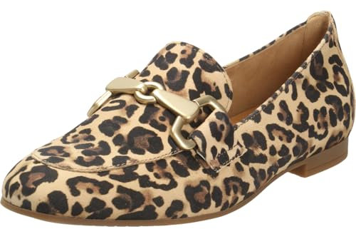 Gabor Damen Slipper, Frauen Slip On,Freizeitschuhe,modisch,Mokassins,Halbschuhe,Slides,Schlupfschuhe,Loafer,Natur (Gold matt),39 EU / 6 UK
