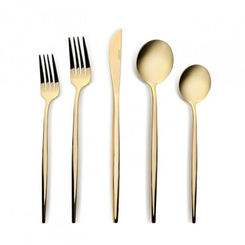 Karaca Orion Shiny Gold Ensemble de couverts pour 12 personnes, 60 pièces