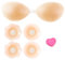 Xbessc Soutien-Gorge Adhésif Push Up Silicone Soutien Gorge Dos Nu Invisible Femme Soutien-Gorge Collant sans Bretelles Reutilisable avec 2 Cache Tétons et du Savon pour Fêtes Plages Mariages Robes