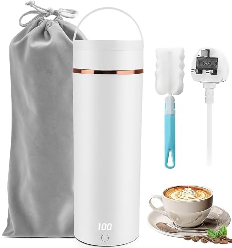 Travel Kettle,450ML Portable Electric Kettle with 6 Speed Temperature Adjustment, Leak-Proof, Quick Boil, Auto Shut-Off, Stainless Steel Keep Warm