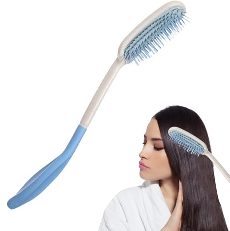 Peine de mango largo – Peine con mango largo, suave peine multifuncional de mango largo, elegante cepillo de depilación | Hermosa herramienta de mango largo para mujeres con cuidado de peinado largo