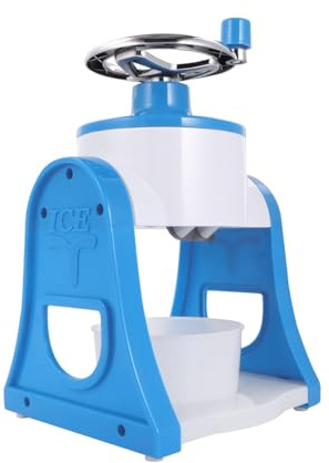 CALLARON Trituradora de Hielo Manual Azul para Casa, Mini Máquina para Hacer Granizados y Hielo Raspado, Desmontable y Fácil de Limpiar, Adecuado para Bebidas y Batidos de Verano