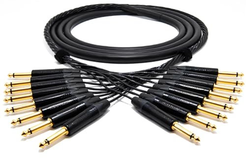 enoaudio Mogami 2932 8 Multicore analógico Cable Snake no-balanceado | Neutrik 6,3mm TS | HiFi - 3,0 m