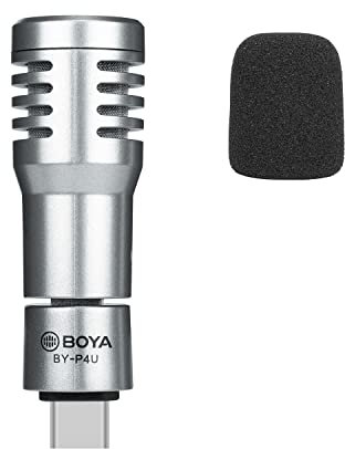 Boya Typ-C Mikrofon für Android/Laptop - BY-P4U Mini USB-C Telefon Mikrofon für Samsung Huawei, YouTube, Vlogging, Live Stream, Video Record
