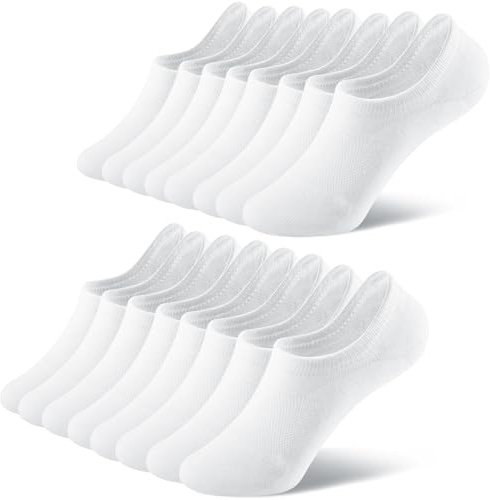 fitfets sneakers strumpor herr och dam strumpor 8 par No Show osynliga strumpor unisex set storlek 35–50 strumpor bomull