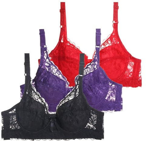 SRZYMJ Women's Sports Bras Cotton Underwear Women Thongs Womens Underwear Shorts Cotton Strapless Bras for Bigger Bust Crop Tops add 2 Cup Sizes bratucking Underwear Bras for Women Plus Size lace Low