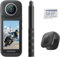 Mentech PanoX V3 Waterproof 8K 360 Action Camera, 12K 360 Photo, 5s Transmission, in-Camera Editing, Invisible Selfie Stick Effect, Stabilization, Built-in GPS, 3.0 Touchscreen, 4K Live Streaming