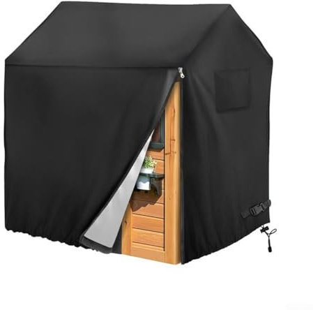 HpLive Bâche d'extérieur imperméable 210D pour maison de jeux pour maison de jeux - Housse de protection solaire (110 x 120 x 140 cm)