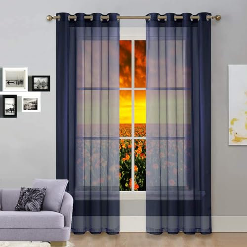 Chenille Door Curtain 50x100 cm Grommet Light Blocking UV Protection Thermal Insulation Dark Blue Decorative Curtain for Weddings Christmas and Bedroom Use