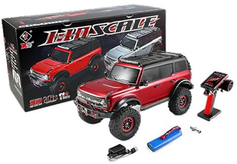 Brickaro Crawlers RC Draft Crawlers - Échelle 1/10 - 2,4 G 4 WD - Voiture tout-terrain télécommandée sans treuil, haute vitesse 11 km/h et basse vitesse 3 km/h, cadeau de voiture de loisirs pour