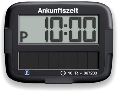 Needit Park Micro Solar Electronic Parking Disc [New Model 2025] I Infinite Energy, Zero Battery Change | Only Parking Disc in Germany with Integrated Rechargeable Battery | Black