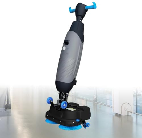 Lissontine Lucidatrice Pavimenti, Lavasciuga Pavimenti Commerciale, Mini Lavapavimenti Portatile, Spazzola Rotante 360°, Pulizia Professionale per Uffici e Locali Commerciali Grey