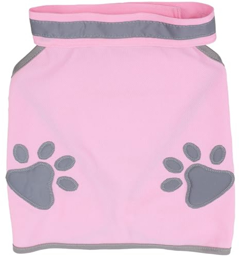 Luxshiny Chaleco Reflectante para Perros Grandes y Mascotas, Seguridad de Alta Visibilidad, Poliéster, Fácil de Poner para Caminatas al Aire Libre