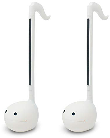 Otamatone Japanese Electronic Musical Instrument Portable Music Synthesizer from Japan by Maywa Denki Studio Award Winning, Educational Fun Gift for Children, Teens & Adults - White Set of 2