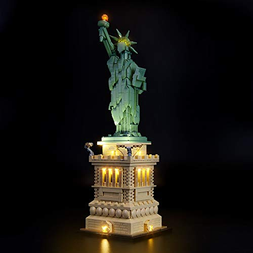 BRIKSMAX Kit de LED pour La Statue de la Liberté, Compatible avec la Maquette Lego 21042, La Maquette de Construction n'est Pas Incluse