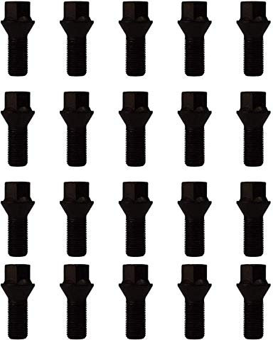Ellis Excellence Lot de 20 boulons de roue coniques M14 x 1,25, filetage 28 mm, pour une utilisation avec Mini, BMW et plus encore