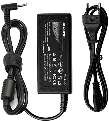 Cargador 45W 19.5V 2.31A Adaptador Laptop para HP Pavilion X360 11 13 15 Elitebook 840 830 850 Probook 430 440 450 455 470 G3-G8 Stream 14 741727-001 PC Ordenador Portátil Alimentación 4.5 * 3.0 mm