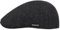 Stetson Texas Wool Herringbone Cap Flatcap Schirmmütze Mütze Gatsbymütze Wollcap Herren - Wintercap mit Schirm, Futter Winter Herbst-Winter - XL (60-61 cm) schwarz-grau