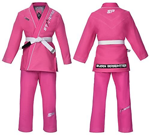 Starpro Ronin BJJ Gi 355 Gramm - Power Baumwollmischung - Weiß und Schwarz - Preshrunk Professional Martial Arts Kimono für Training und Wettkampf - Männer & Frauen
