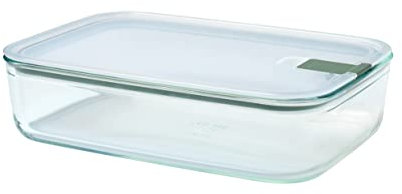 Mepal – Táper de cristal EasyClip – Tarros de cristal con tapa y cierre de clic – Apto para el microondas, el horno y el congelador – Hermético y a prueba de derrames – 700 ml – Nordic sage