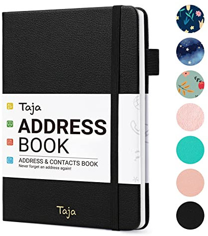 Taja Address Book with Alphabetical Tabs, Address Contact Book for Seniors