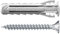 fischer - Cheville nylon à expansion SX Plus 5x25 avec collerette et vis, tous matériaux/Blister de 25
