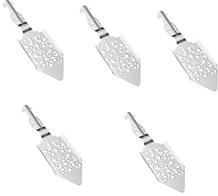 Cabilock 5 Pz cucchiaio di assenzio cucchiaio di zucchero a velo cucchiai di assenzio in acciaio inossidabile bar spoon palettine caffe filtro Fornitura bar fontana dell'assenzio svuotare