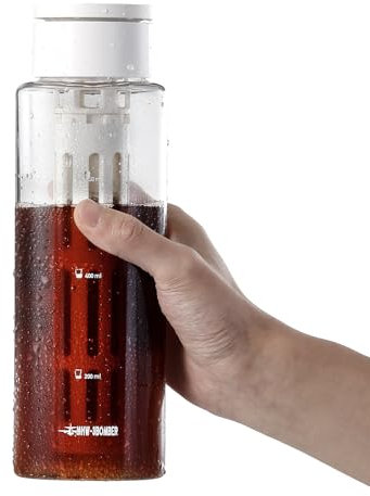 MHW-3BOMBER Cold Brew Coffee Maker, 600ml Tritan Iced Coffee Machine, Iced Coffee Maker with Removable Filter for Iced Tea/Coffee, Suitable for Summer, Outdoor, Campsites, White, Model: CE6136-OS