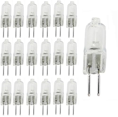 JZLBBC Ampoules Capsule G5.3 Halogène Lampe 12V 50W Dimmable G5.3 Lampe De Base À Stylo Dimmable Ampoule Halogène G5.3 2 Broches Blanc Chaud,50W,20Pc