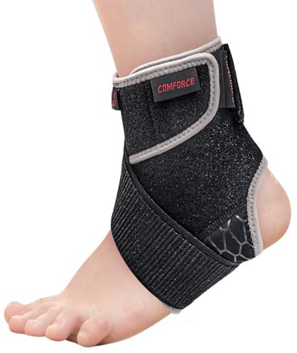 COMFORCE Knöchelbandage für Frauen & Männer, Knöchelbandage für verstauchte Knöchel mit verstellbaren ultra-weichen Klettverschlüssen, Stützbandage für Achilles, Verletzungsregeneration, Sport